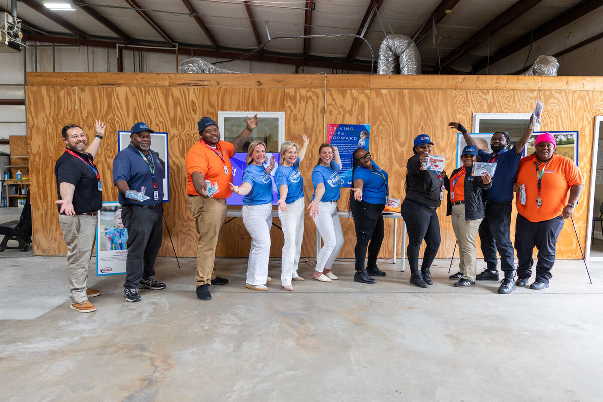 SkyHop and Rally Foundation team celebrating the campaign launch